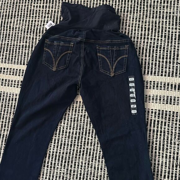Indigo Blue Size XL petite Maternity Jeans NWT - Picture 6 of 7